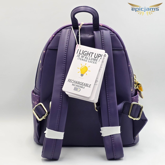 Loungefly Disney Tangled Lantern Scene Light-Up Rapunzel Mini Backpack Bag New - Picture 6 of 7